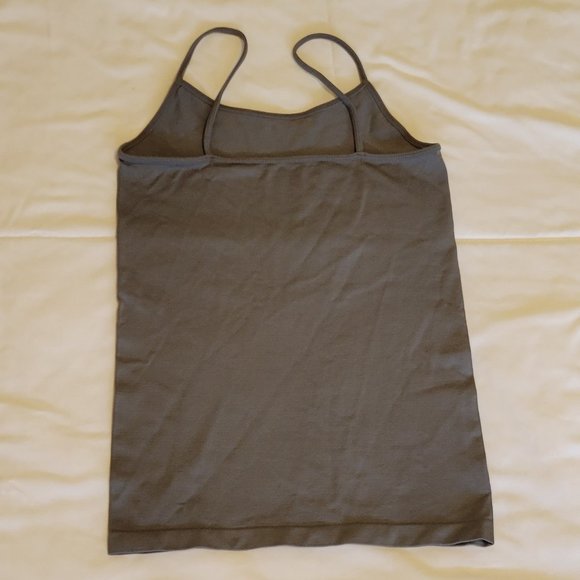 Active Basic gray spaghetti strap cami stretchy tank top sz: S - Picture 4 of 6